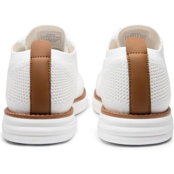⚡Bruno Marc Men White Knit Flex Mesh Oxfords Lace-Up Lightweight Casual Sneakers - Picture 4 of 9